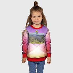 Свитшот детский Белая Холуница - дамба и пруд, цвет: 3D-красный — фото 2