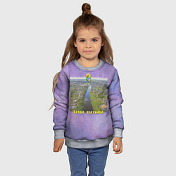 Свитшот детский Белая Холуница - река и пруд, цвет: 3D-меланж — фото 2
