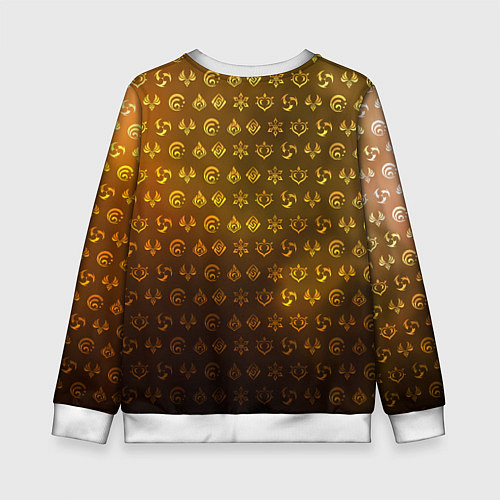 Детский свитшот Альбедо элементали / 3D-Белый – фото 2