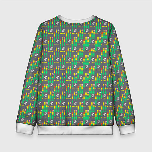 Детский свитшот Акустический паттерн / 3D-Белый – фото 2