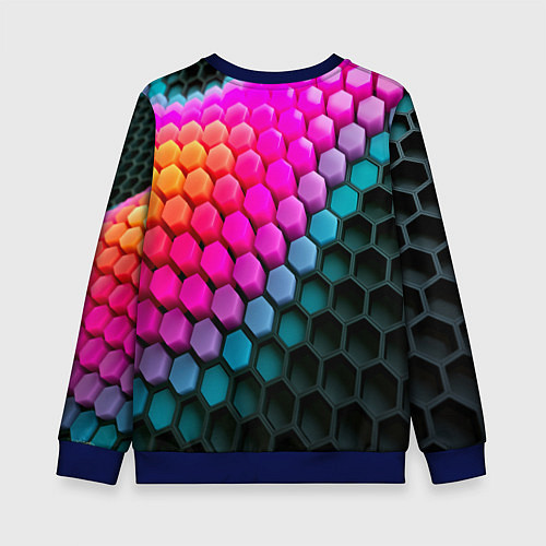Детский свитшот Шейповые грани / 3D-Синий – фото 2