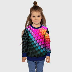 Свитшот детский Шейповые грани, цвет: 3D-синий — фото 2