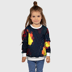 Свитшот детский Оранжевый питон, цвет: 3D-белый — фото 2