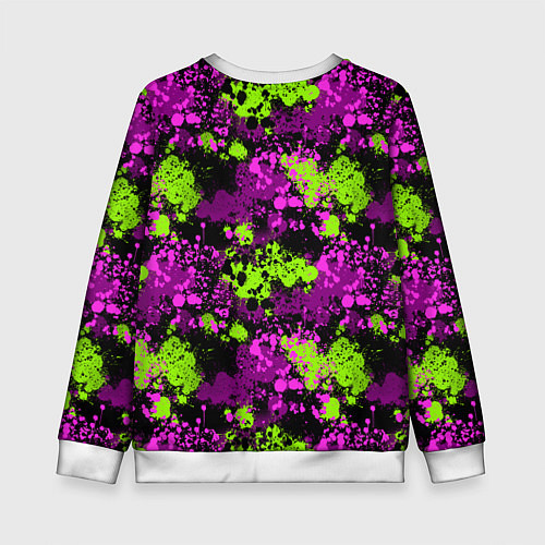 Детский свитшот Брызги и кляксы / 3D-Белый – фото 2