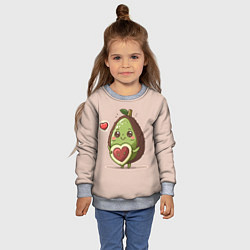 Свитшот детский Влюбленный авокадо - парные, цвет: 3D-меланж — фото 2