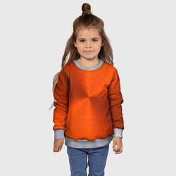 Свитшот детский Оранжевый волнообразный дисковый узор, цвет: 3D-меланж — фото 2