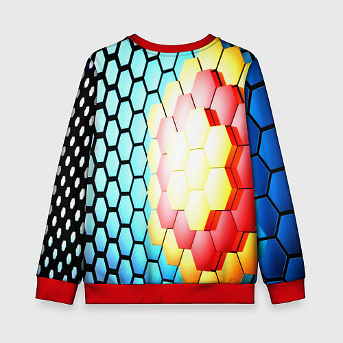 Детский свитшот Shape abstract color / 3D-Красный – фото 2