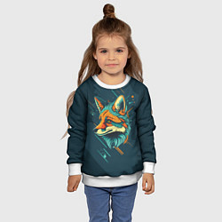Свитшот детский Загадочный лис, цвет: 3D-белый — фото 2