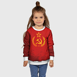 Свитшот детский СССР серп и молот, цвет: 3D-белый — фото 2