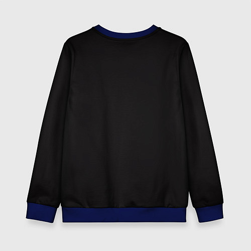 Детский свитшот Стаффордширский терьер - огонь / 3D-Синий – фото 2
