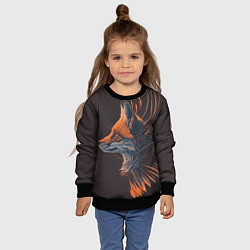 Свитшот детский Крылатый лис, цвет: 3D-черный — фото 2