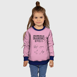 Свитшот детский Blackpink лого и подписи, цвет: 3D-синий — фото 2