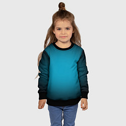 Свитшот детский Изумрудный градиент, цвет: 3D-черный — фото 2