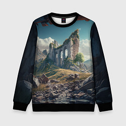 Детский свитшот Руины от нейросети