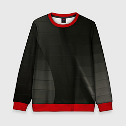 Свитшот детский Чёрные геометрические металлические листы, цвет: 3D-красный