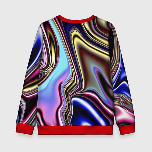 Детский свитшот Блестящая ткань / 3D-Красный – фото 2