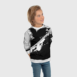 Свитшот детский Инь янь краски, цвет: 3D-белый — фото 2