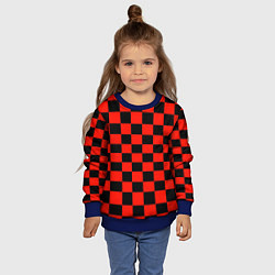 Свитшот детский Красный квадрат, цвет: 3D-синий — фото 2