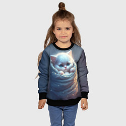 Свитшот детский Котик в мешке, цвет: 3D-черный — фото 2