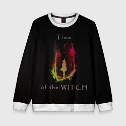 Свитшот детский Время ведьмы - минимализм, цвет: 3D-белый