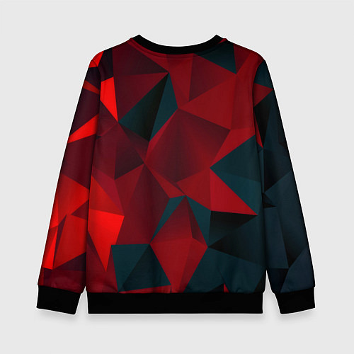 Детский свитшот Битва кубов красный и черный / 3D-Черный – фото 2