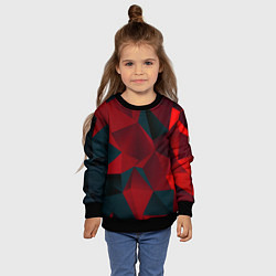 Свитшот детский Битва кубов красный и черный, цвет: 3D-черный — фото 2