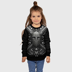 Свитшот детский Шлем средних веков, цвет: 3D-черный — фото 2