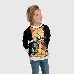 Свитшот детский Yakuza tattoo cat, цвет: 3D-белый — фото 2