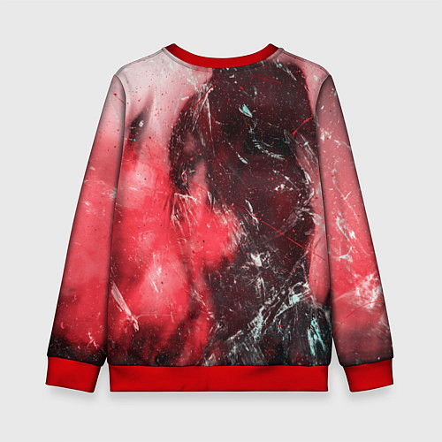 Детский свитшот Тени и красный туман / 3D-Красный – фото 2