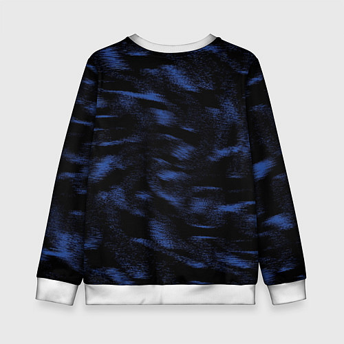 Детский свитшот Абстракция синего / 3D-Белый – фото 2
