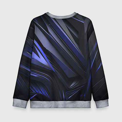 Детский свитшот Объемные черные и синие плиты / 3D-Меланж – фото 2
