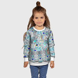 Свитшот детский Абстракция Фиона, цвет: 3D-белый — фото 2