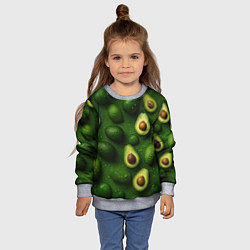 Свитшот детский Сочная текстура из авокадо, цвет: 3D-меланж — фото 2