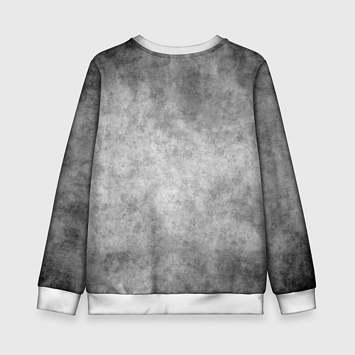 Детский свитшот Енот - grunge style texture / 3D-Белый – фото 2