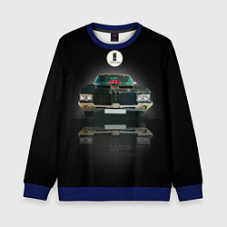 Свитшот детский Мощная спортивная машина Oldsmobile Cutlass, цвет: 3D-синий