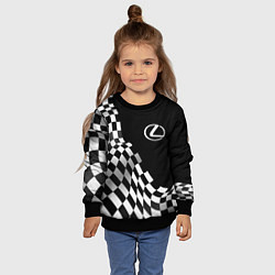 Свитшот детский Lexus racing flag, цвет: 3D-черный — фото 2