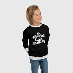 Свитшот детский Obladaet - players club members надпись, цвет: 3D-белый — фото 2