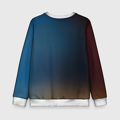 Детский свитшот Котик в розовом свитере / 3D-Белый – фото 2