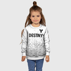 Свитшот детский Destiny glitch на светлом фоне: символ сверху, цвет: 3D-белый — фото 2