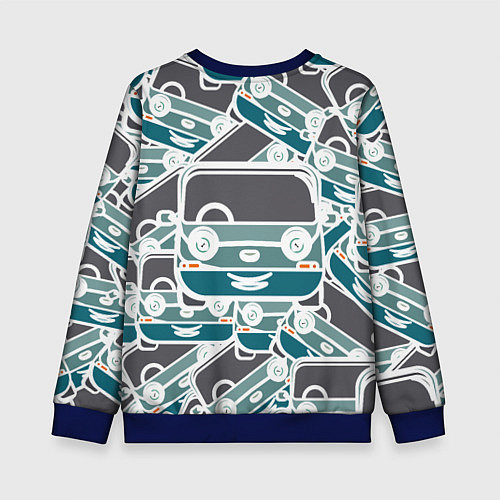Детский свитшот Абстракция машина / 3D-Синий – фото 2
