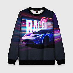 Свитшот детский Fast racer, цвет: 3D-черный