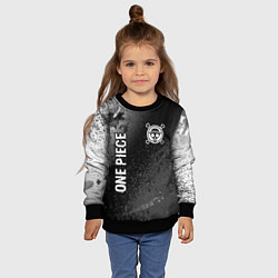Свитшот детский One Piece glitch на темном фоне: надпись, символ, цвет: 3D-черный — фото 2
