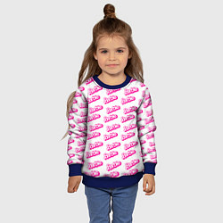 Свитшот детский Барби Паттерн, цвет: 3D-синий — фото 2