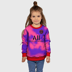 Свитшот детский Килиан Мбаппе форма ПСЖ четвертая, цвет: 3D-красный — фото 2