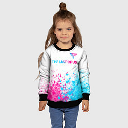 Свитшот детский The Last Of Us neon gradient style: символ сверху, цвет: 3D-черный — фото 2
