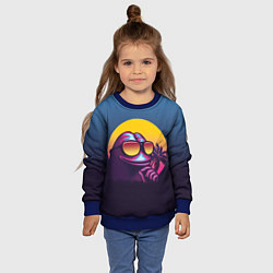 Свитшот детский Пепе в ретровейве, цвет: 3D-синий — фото 2