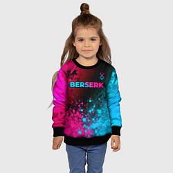 Свитшот детский Berserk - neon gradient: символ сверху, цвет: 3D-черный — фото 2