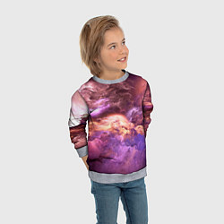 Свитшот детский Фиолетовое облако, цвет: 3D-меланж — фото 2