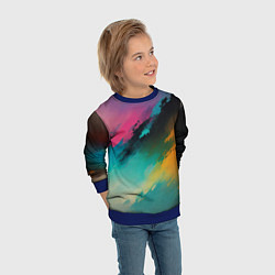 Свитшот детский Абстрактный туман, цвет: 3D-синий — фото 2