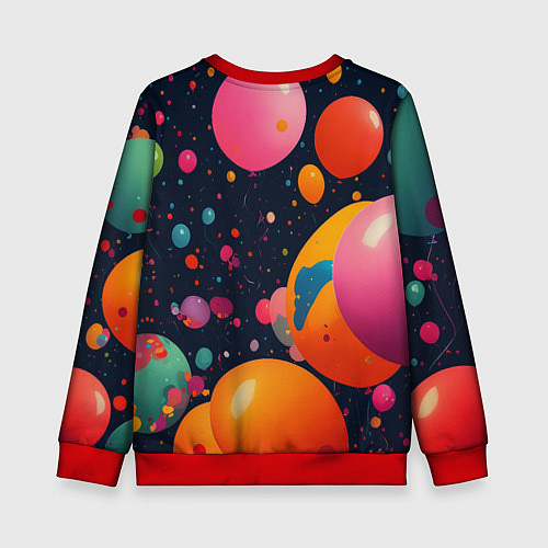 Детский свитшот Море шаров / 3D-Красный – фото 2